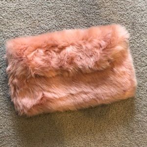 Steve Madden Pink Fur Clutch